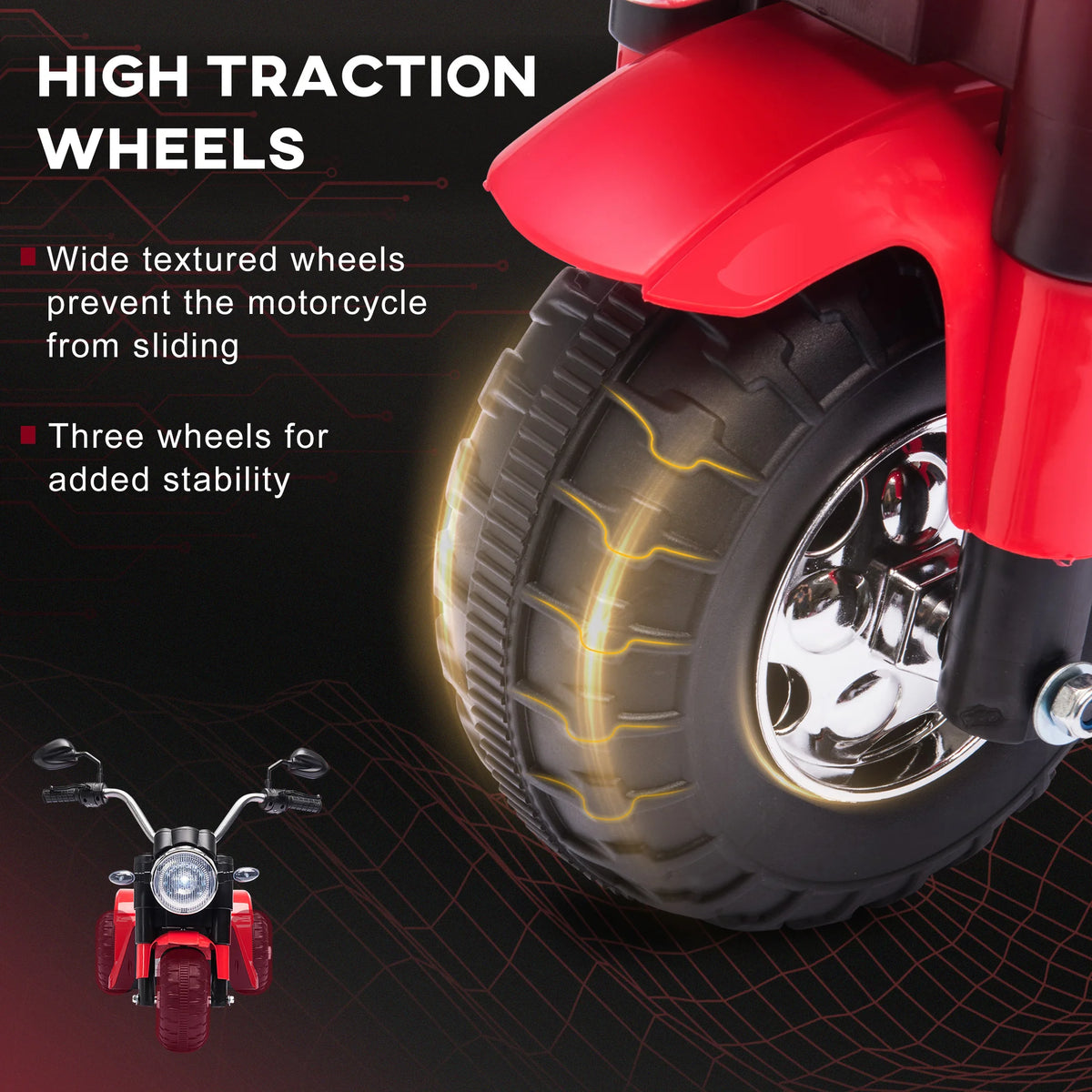 HOMCOM 6V Electric Ride-On Motorcycle