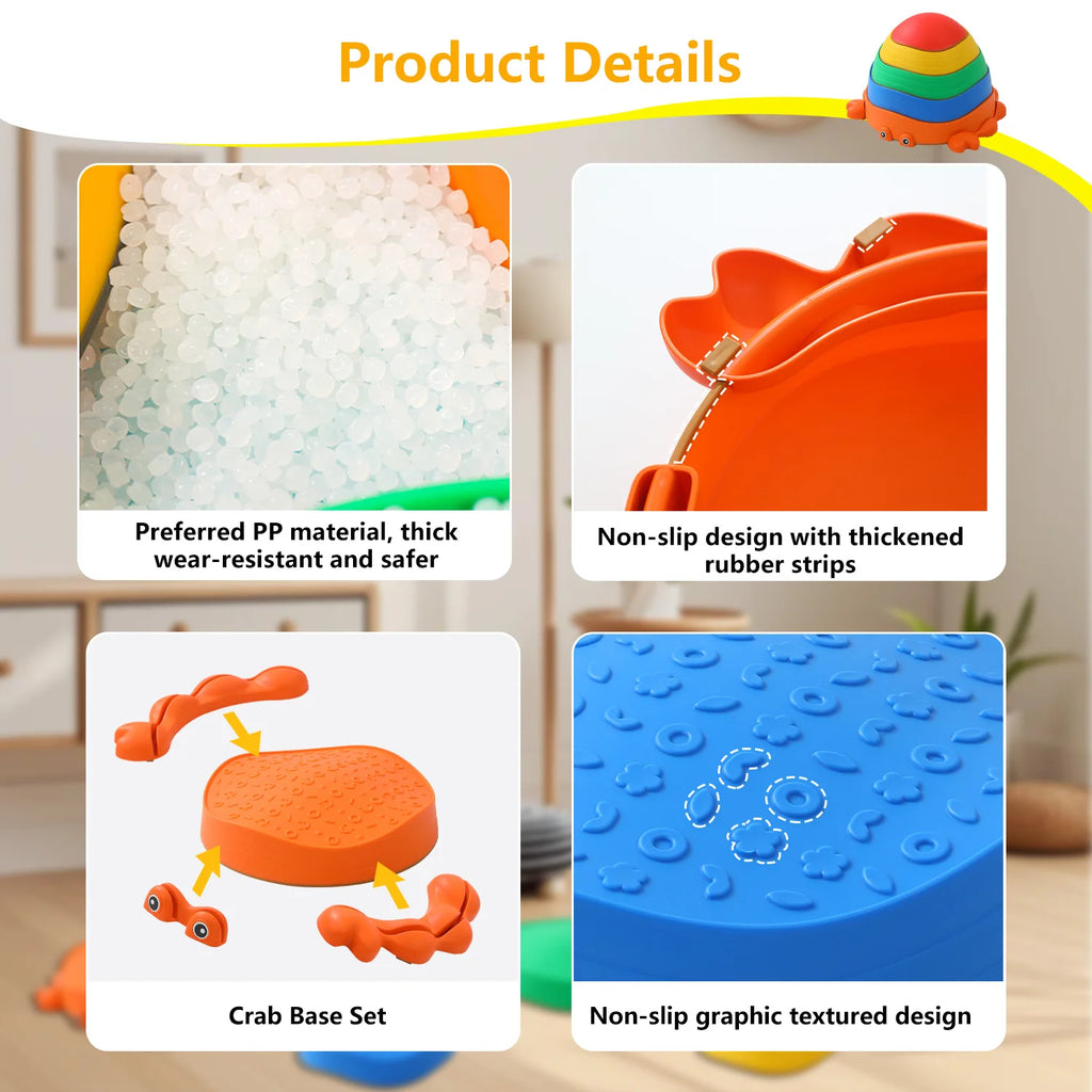 Crab Balance Stepping Stones — Set of 5