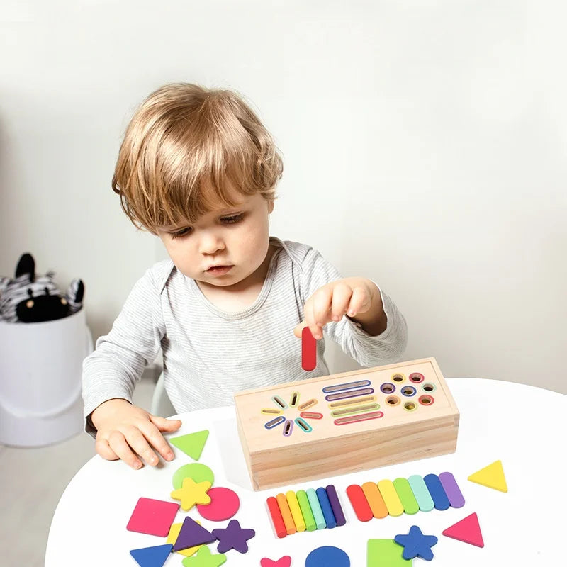 Wooden Shape and Colour Sorting Box, additional product view 1