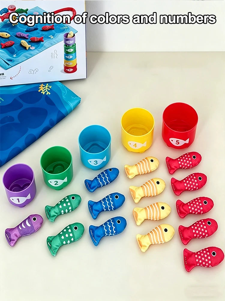 Fabric Fishing Game with Ocean Play Mat