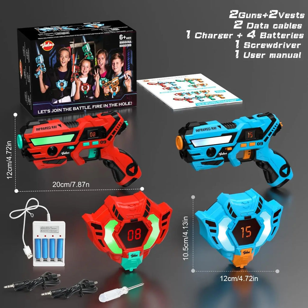 Rechargeable Laser Tag Set for 2 or 4 Players