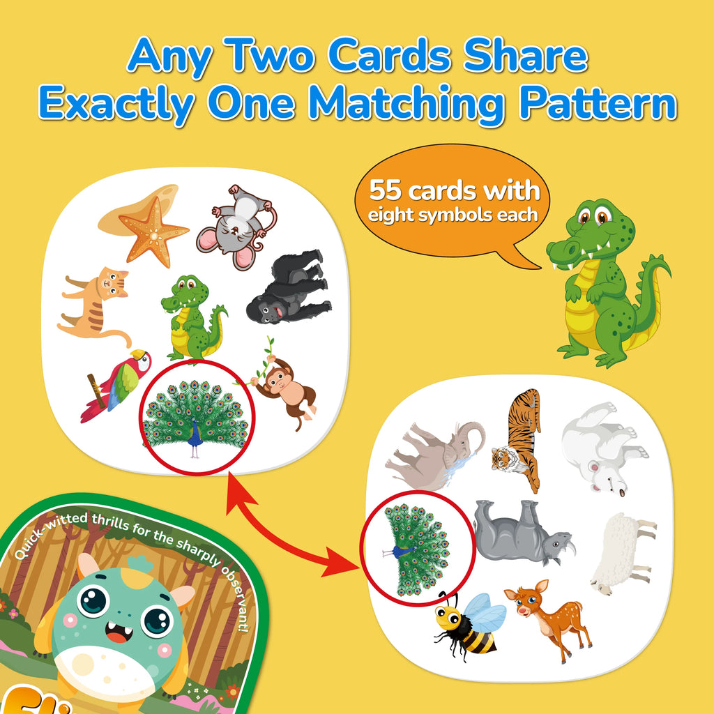 Animal Match Card Game — 55 Cards — Pivoli Toys — product image 4