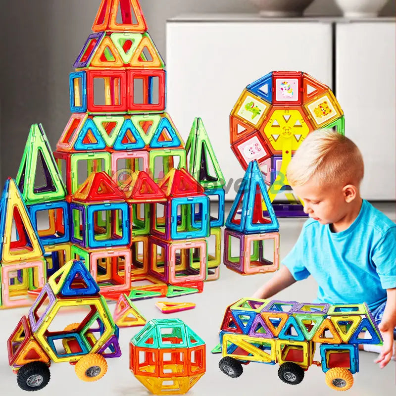 Magnetic Building Tiles — Rainbow Set — Pivoli Toys — product image 2