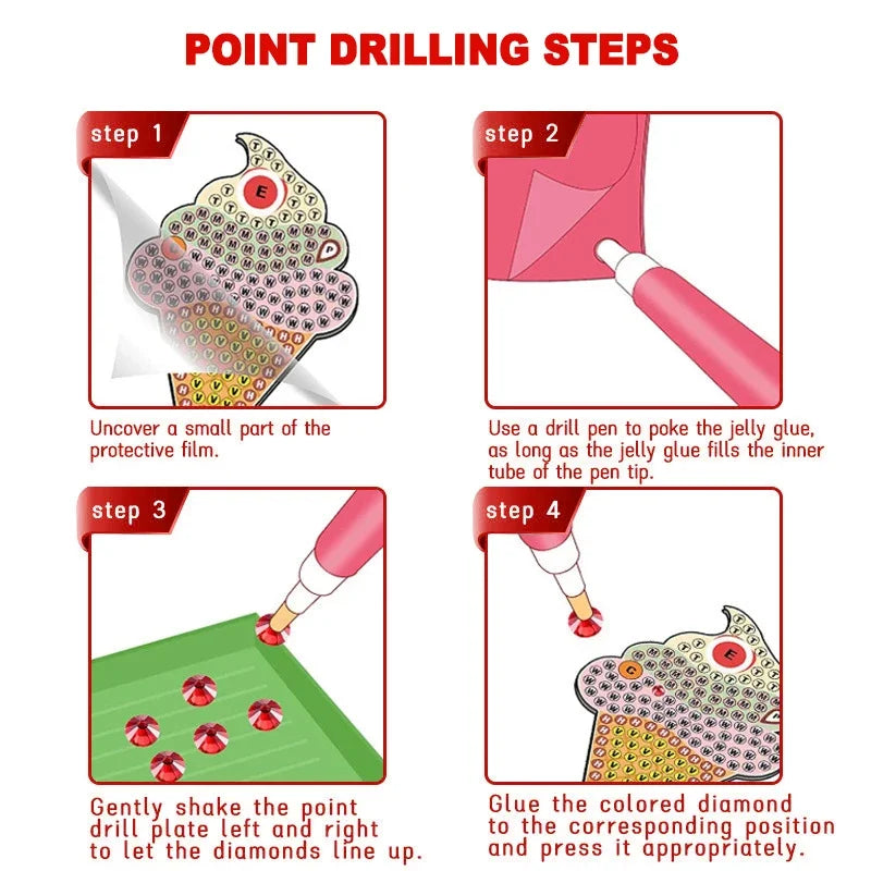 Unicorn Diamond Painting Kit with Round Frame
