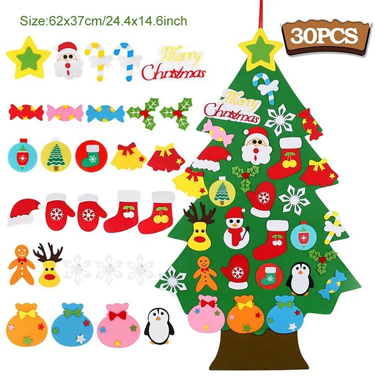 DIY Felt Christmas Tree Decoration Set
