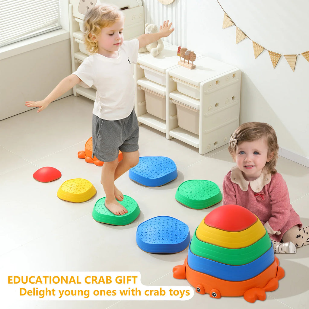 Crab Balance Stepping Stones — Set of 5