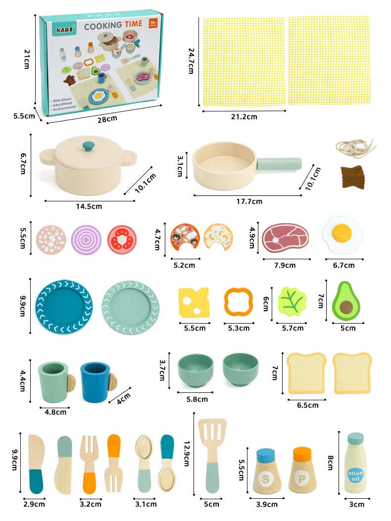 Wooden Cooking Set with Play Food, additional product view 4
