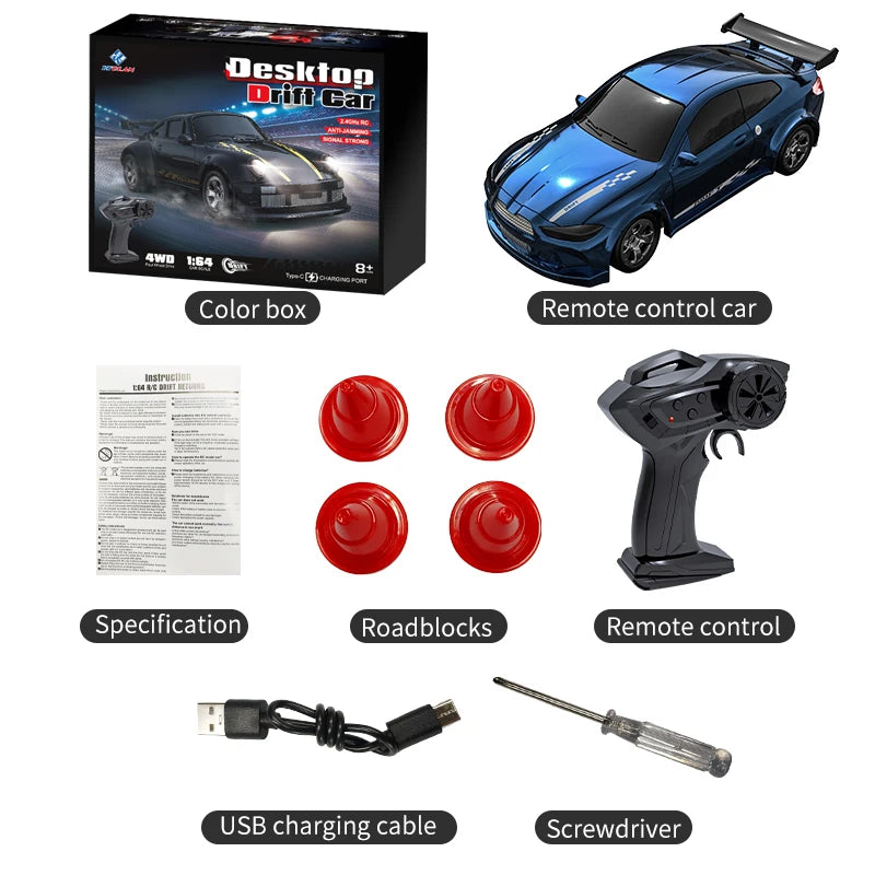 1:64 Mini Remote-Control Drift Car — Pivoli Toys — product image 16