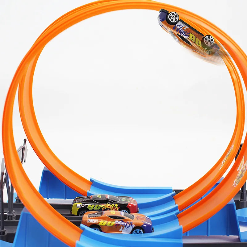 Double-Loop Racing Track — 40-Piece Set — Pivoli Toys — product image 2