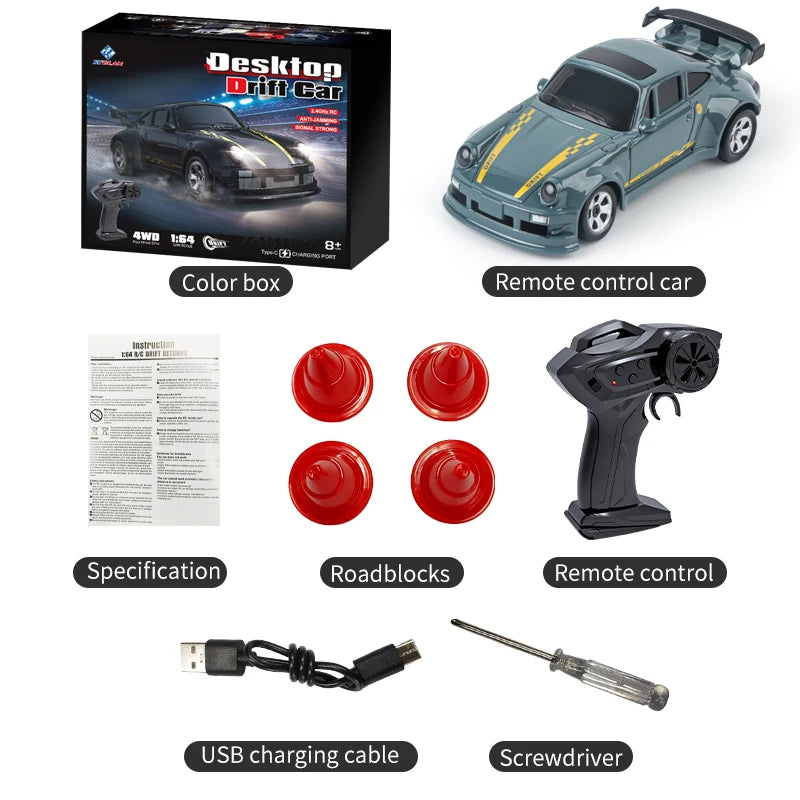 1:64 Mini Remote-Control Drift Car — Pivoli Toys — product image 12