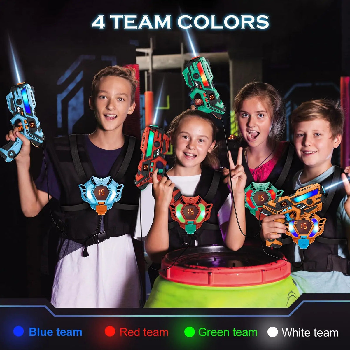 Rechargeable Laser Tag Set for 2 or 4 Players