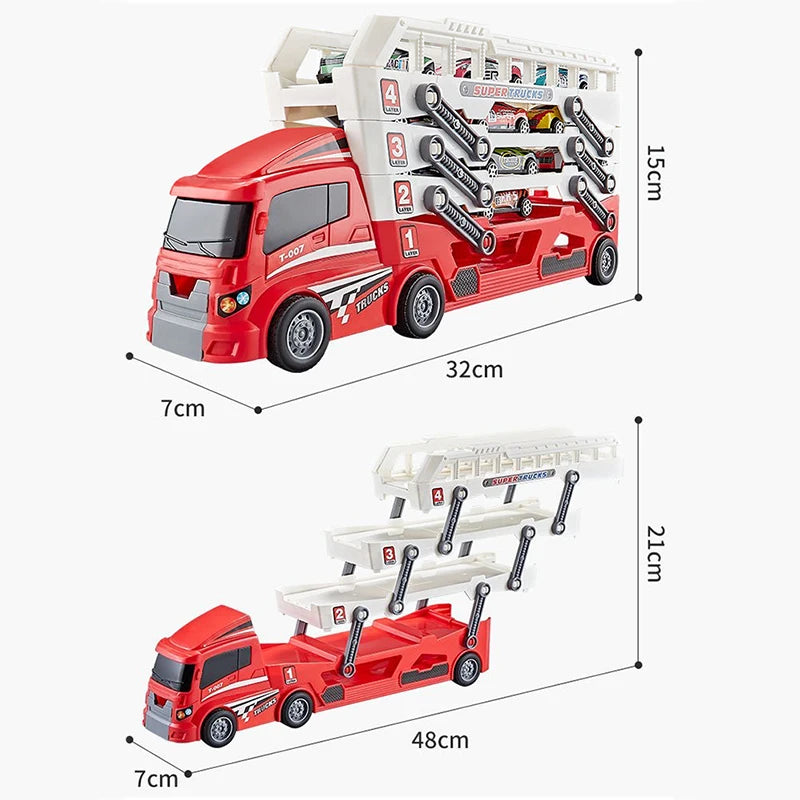 Transforming Car Transporter Toy with 6 Cars, additional product view 1