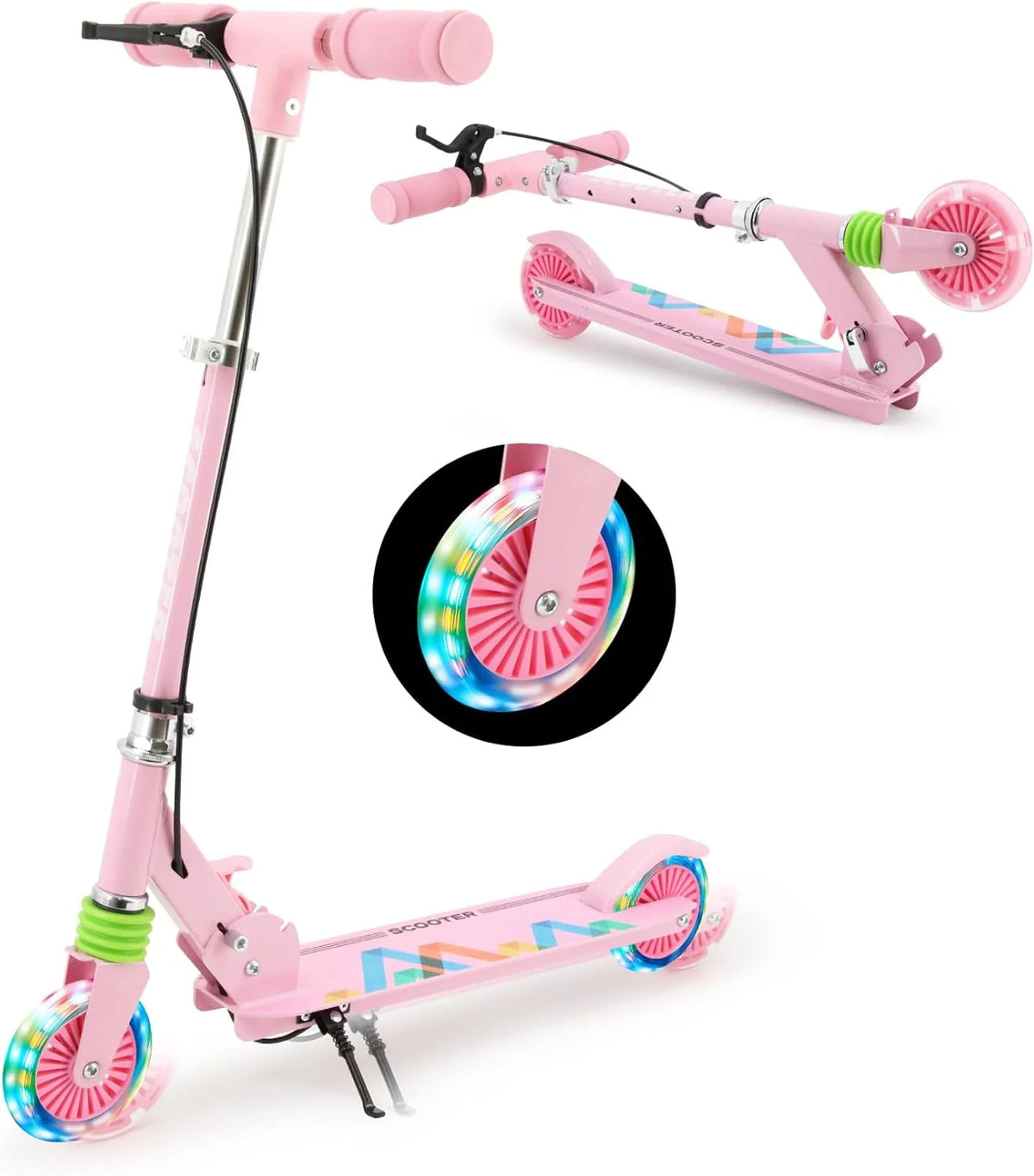 Kids' 2-Wheel Light-Up Folding Scooter