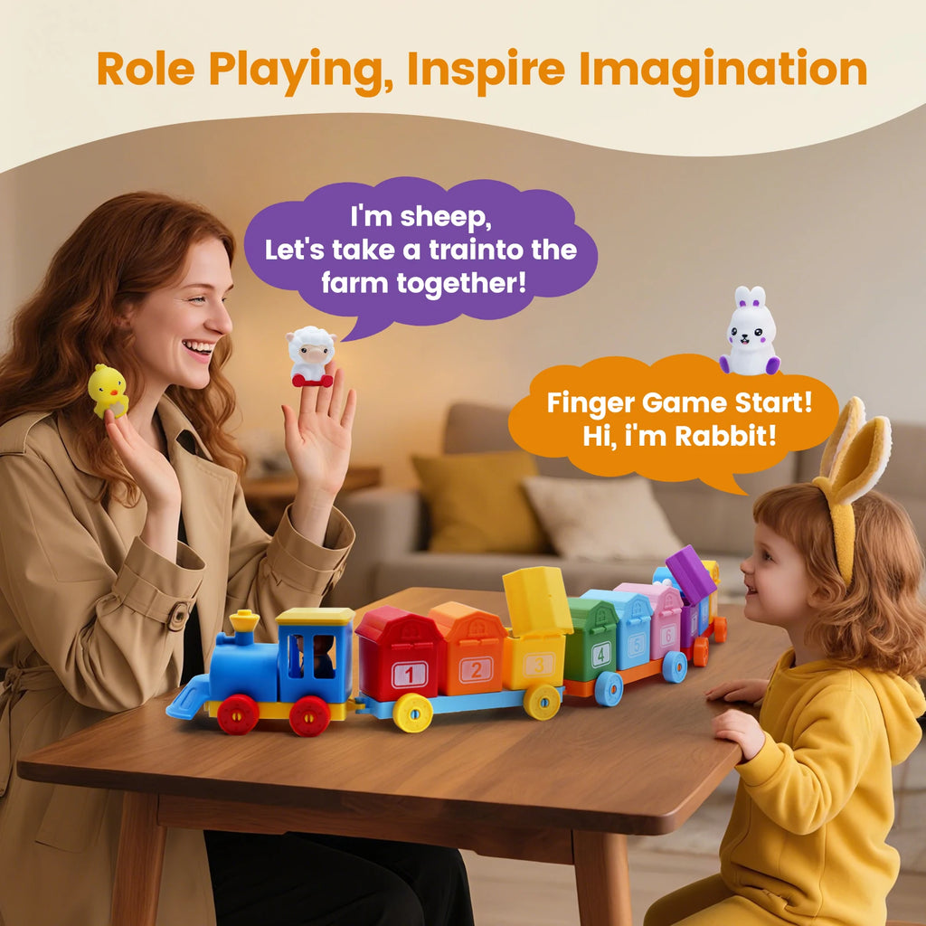 Farm Train Sorting & Locking Set — Pivoli Toys — product image 7