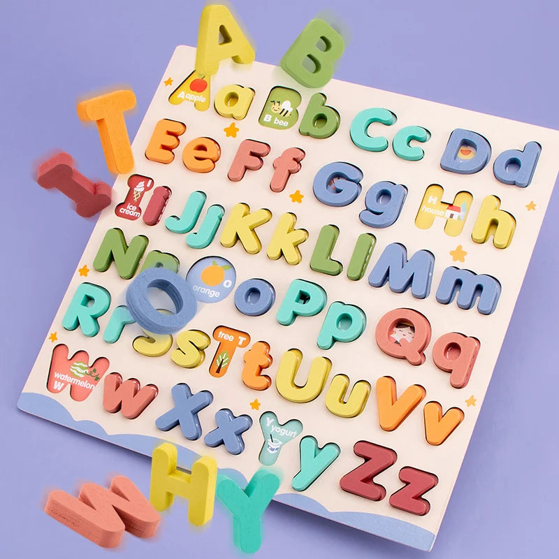 Wooden Alphabet Puzzle – Uppercase & Lowercase