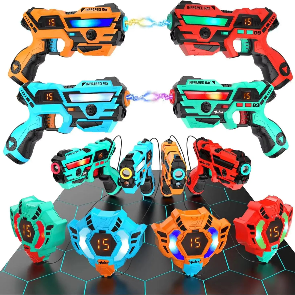 Rechargeable Laser Tag Set for 2 or 4 Players