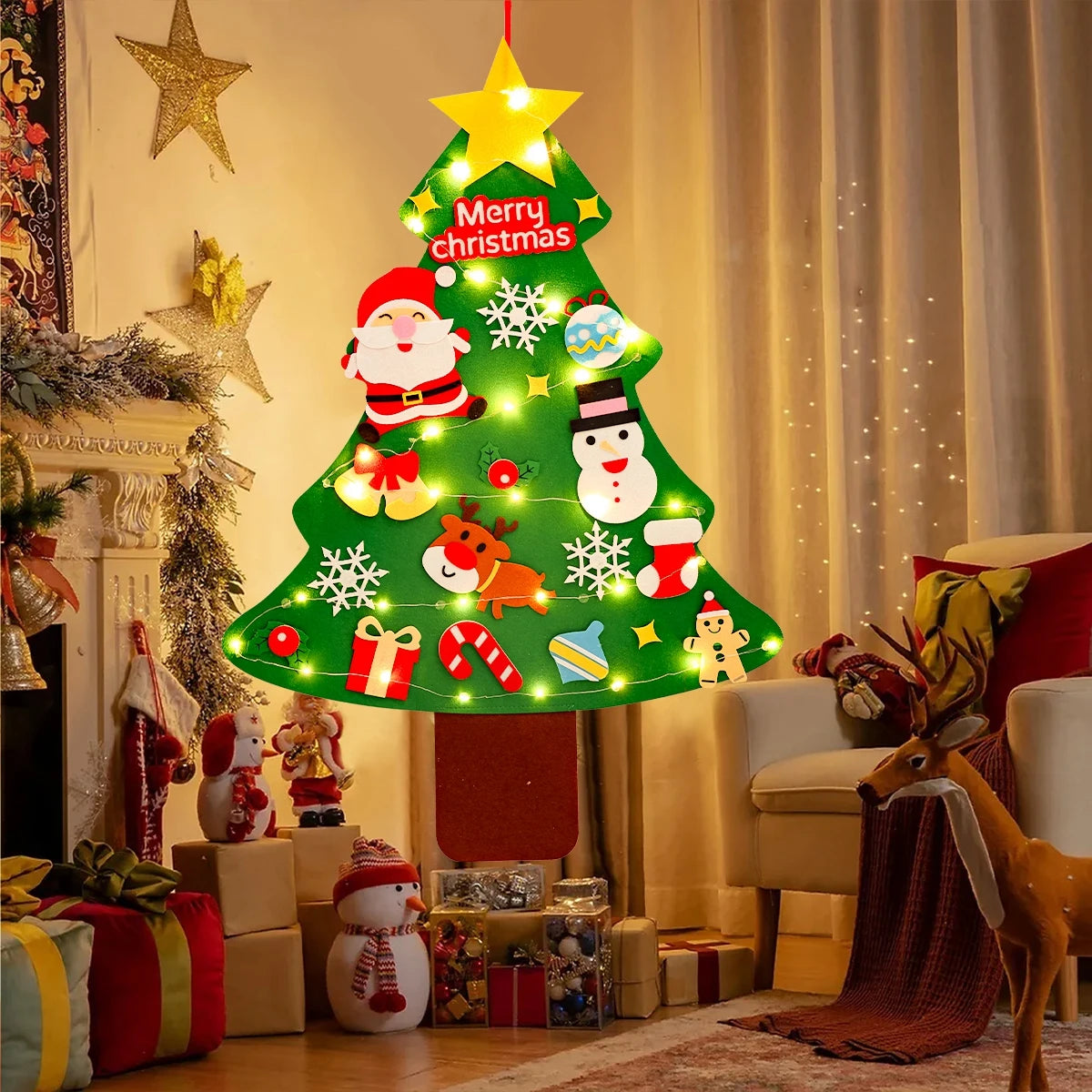 DIY Felt Christmas Tree Decoration Set