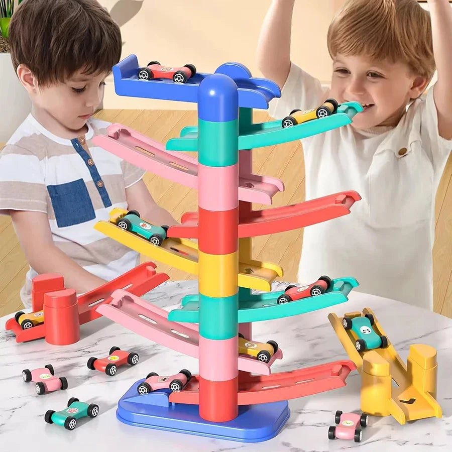 Car Ramp Toy with 12 Mini Cars