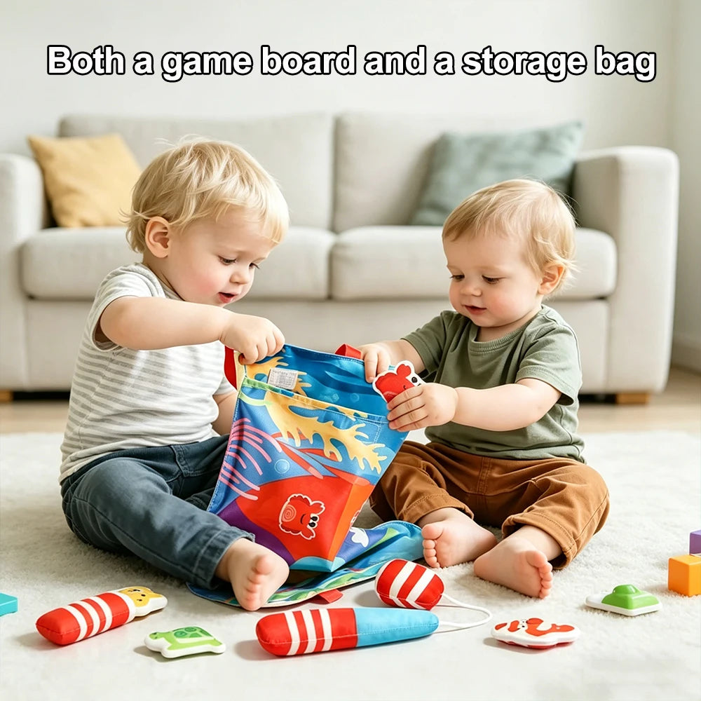 Fabric Fishing Game with Ocean Play Mat