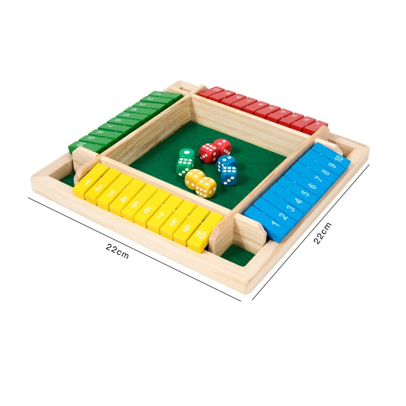 Four-Player Wooden Shut the Box Game — Pivoli Toys — product image 2