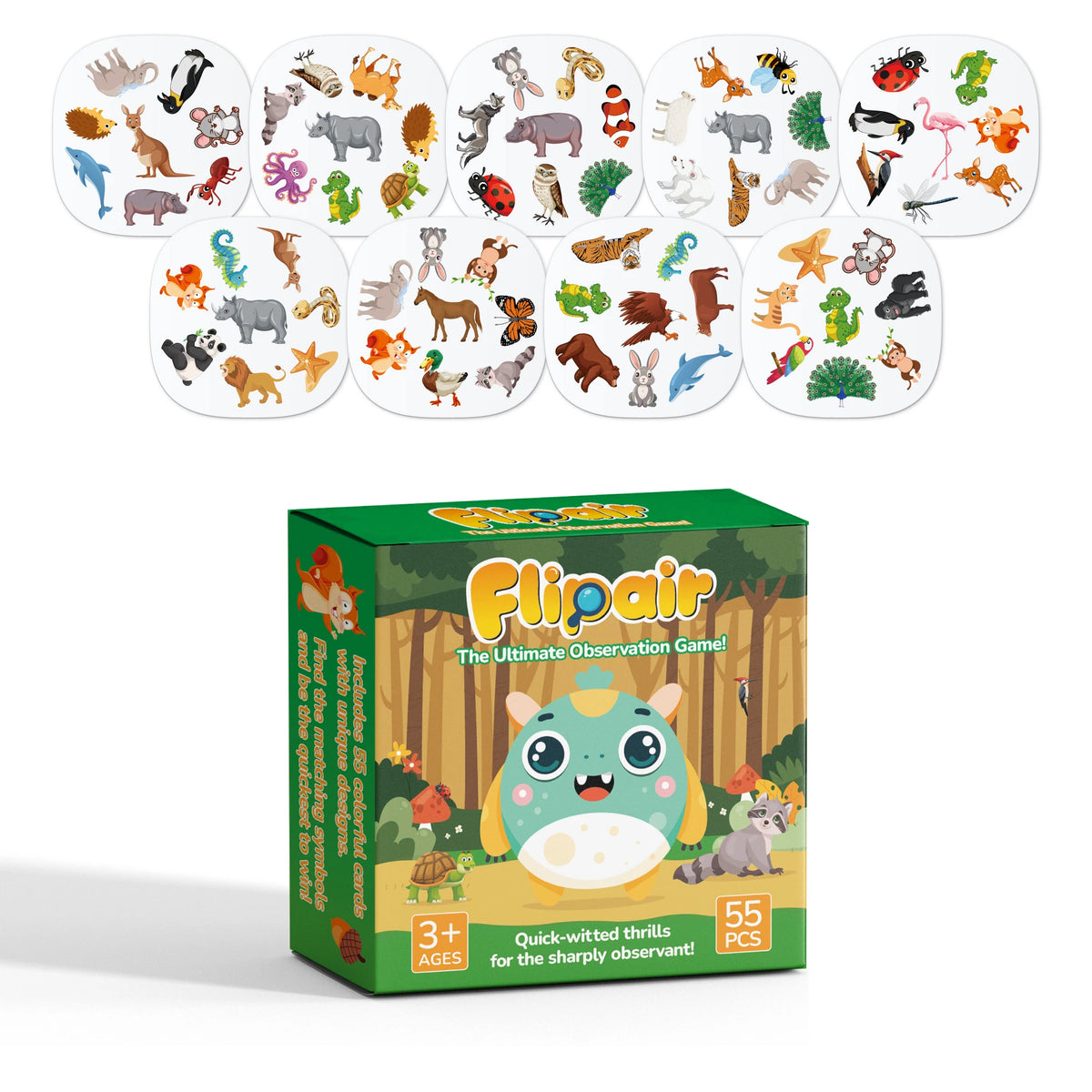 Animal Match Card Game — 55 Cards — Pivoli Toys — product image 7