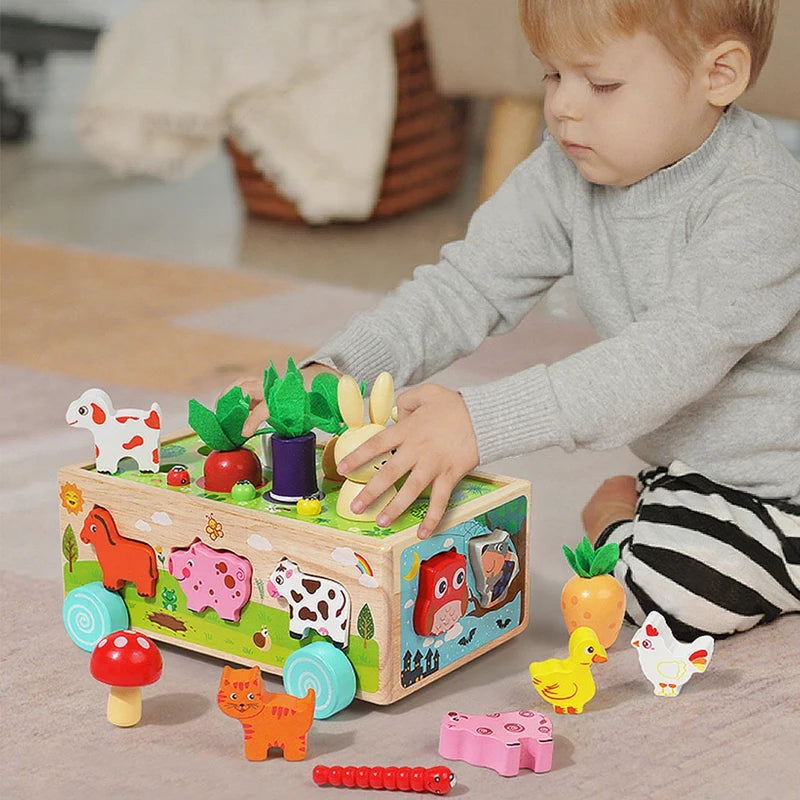 Wooden Farm Harvest Activity Cart — Pivoli Toys — product image 2