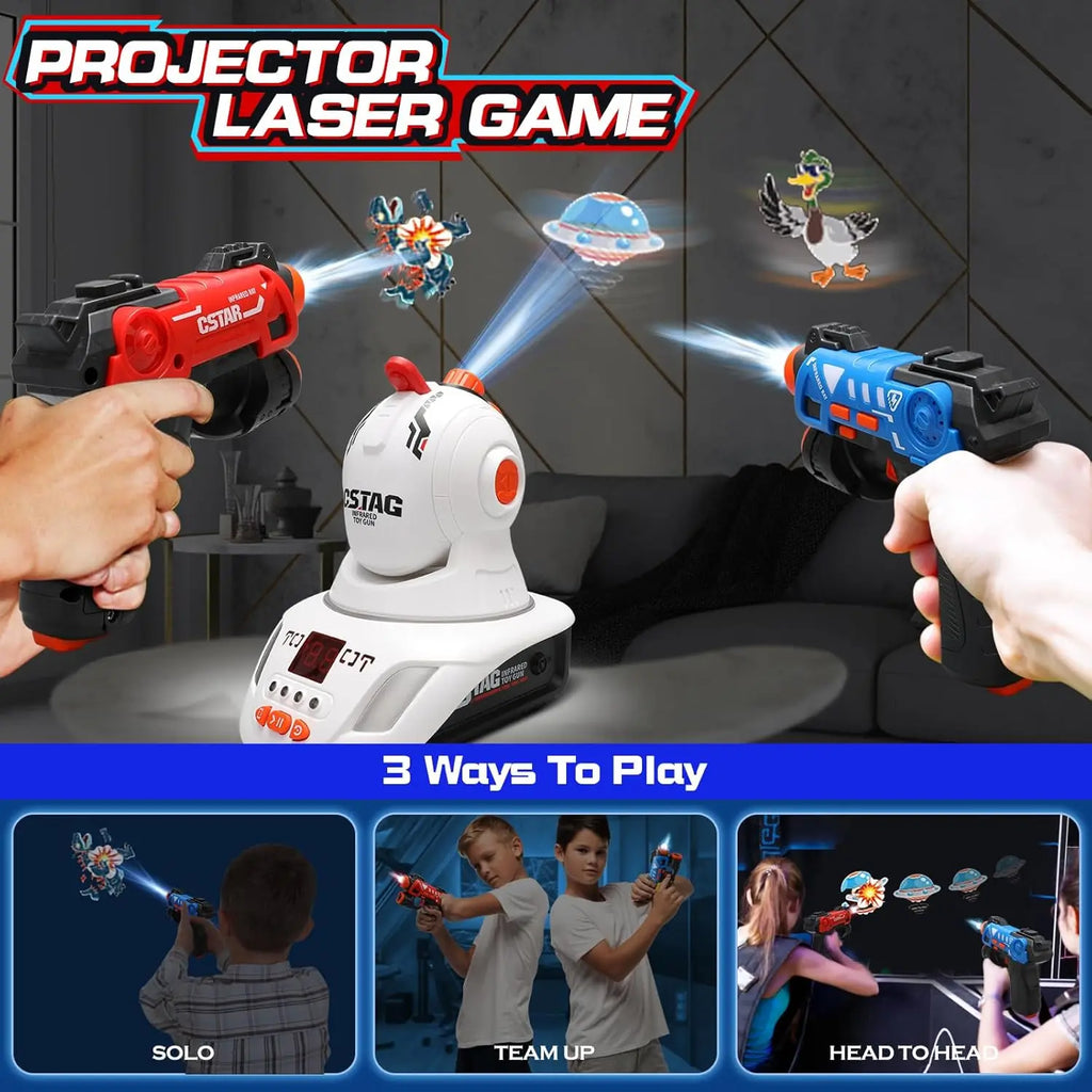 Laser Tag Projector Game with 2 Blasters