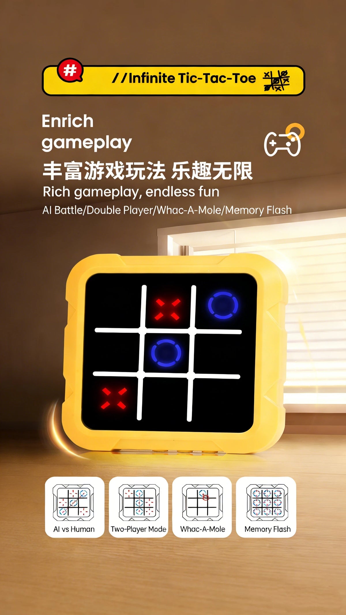 Electronic Tic Tac Toe – Noughts & Crosses Game