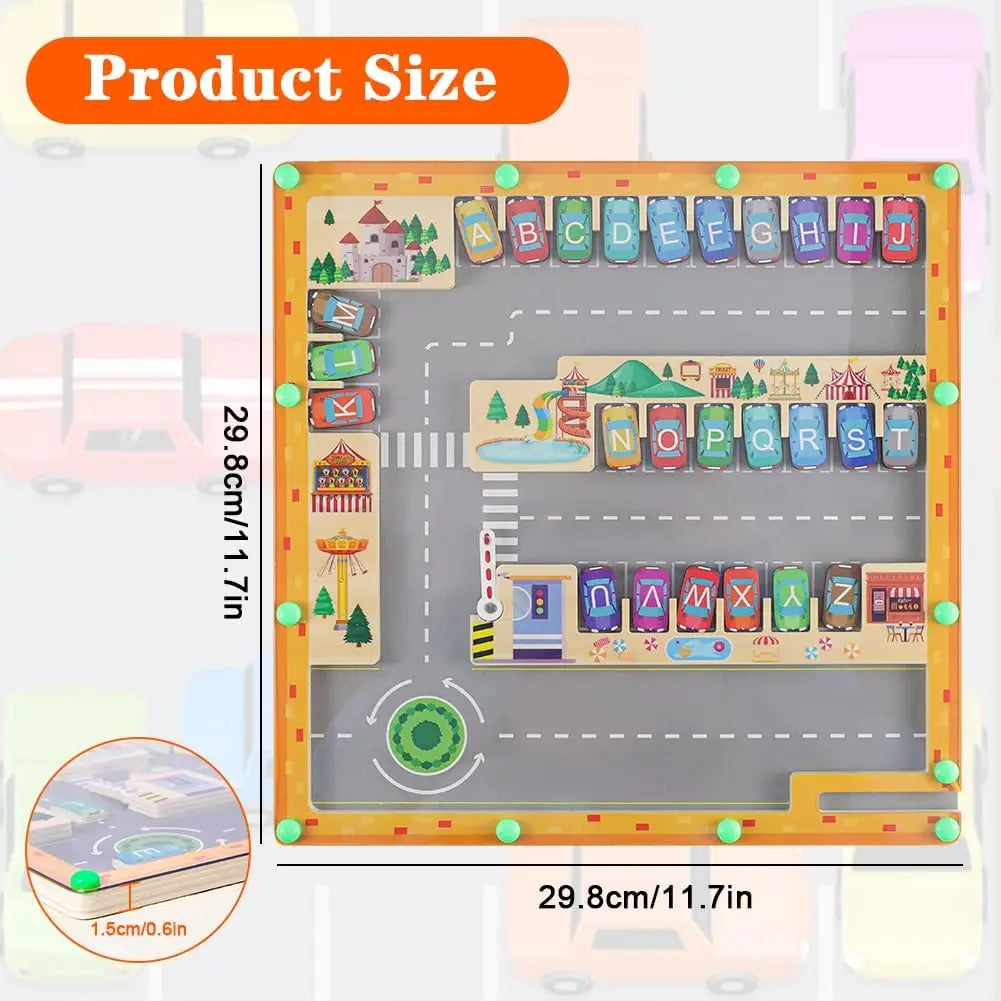 Magnetic Alphabet Parking Maze — Pivoli Toys — product image 6