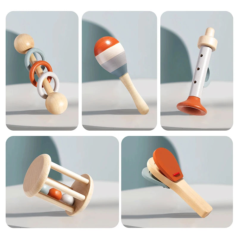 Wooden Musical Instruments, Set of 5, additional product view 1