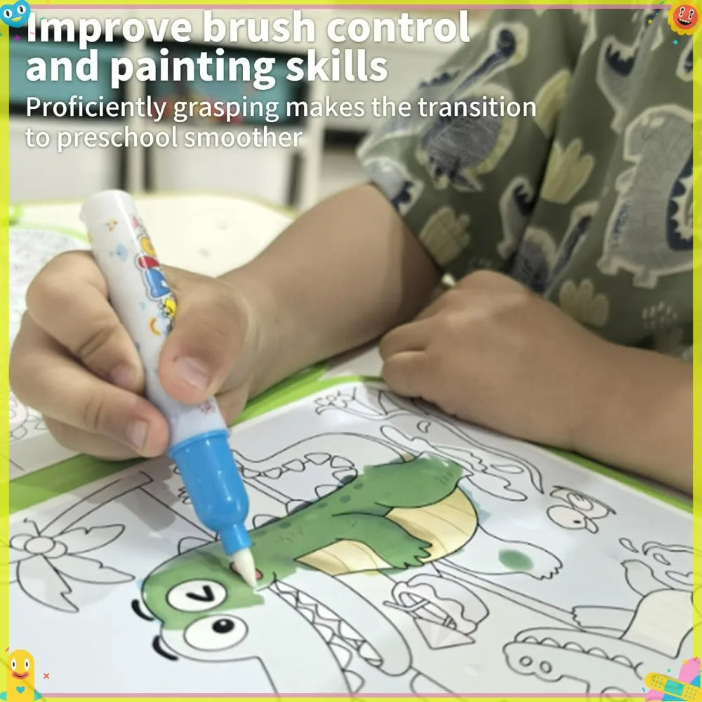 Reusable Water Colouring Book with Pen