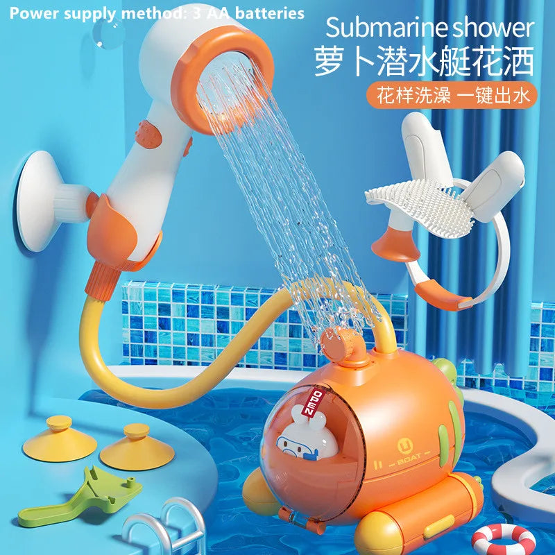 Carrot Bath Shower Toy – Electric Water Play