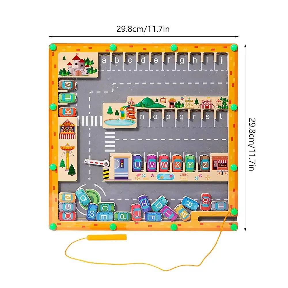 Magnetic Alphabet Parking Maze — Pivoli Toys — product image 8