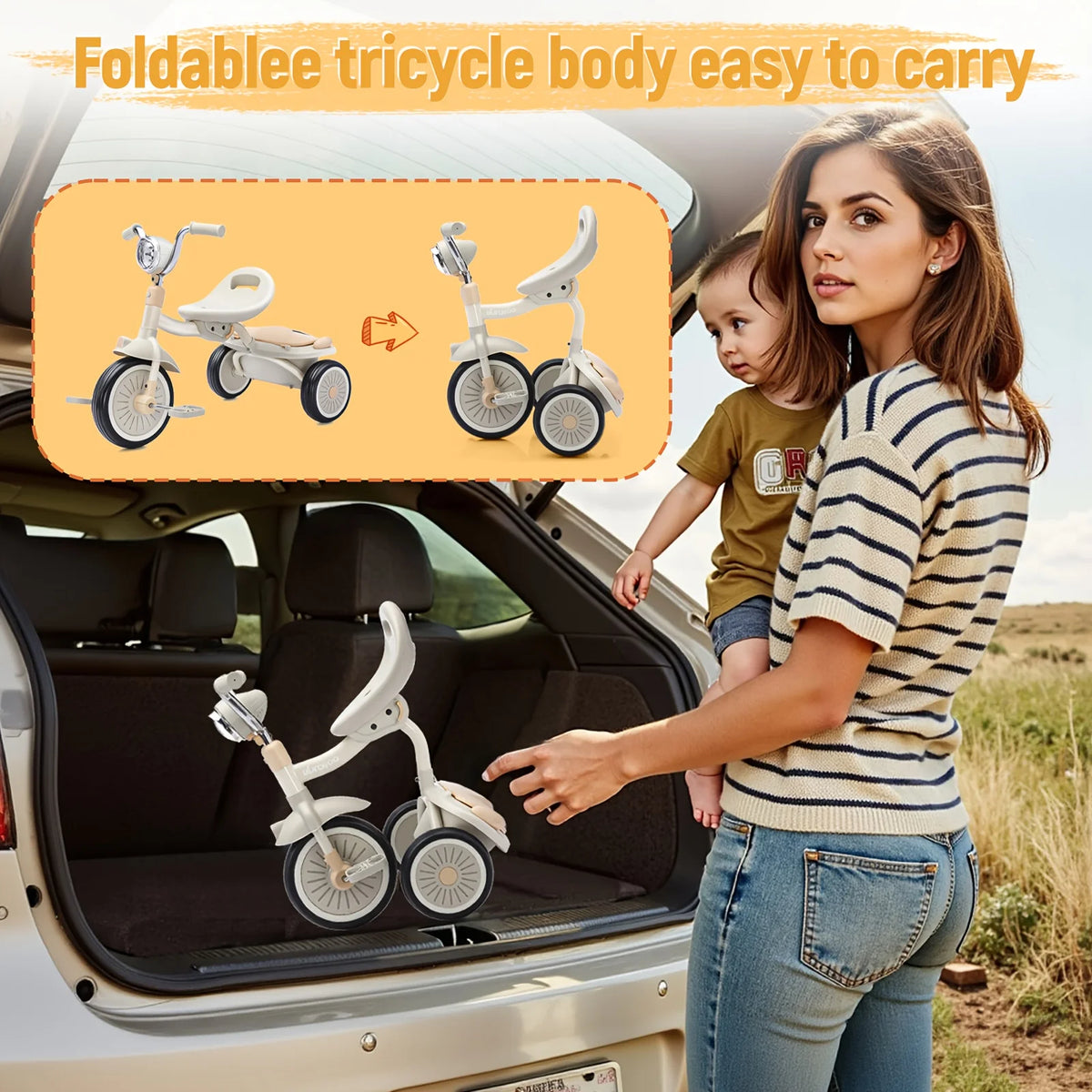 4-in-1 Kids' Tricycle & Balance Bike