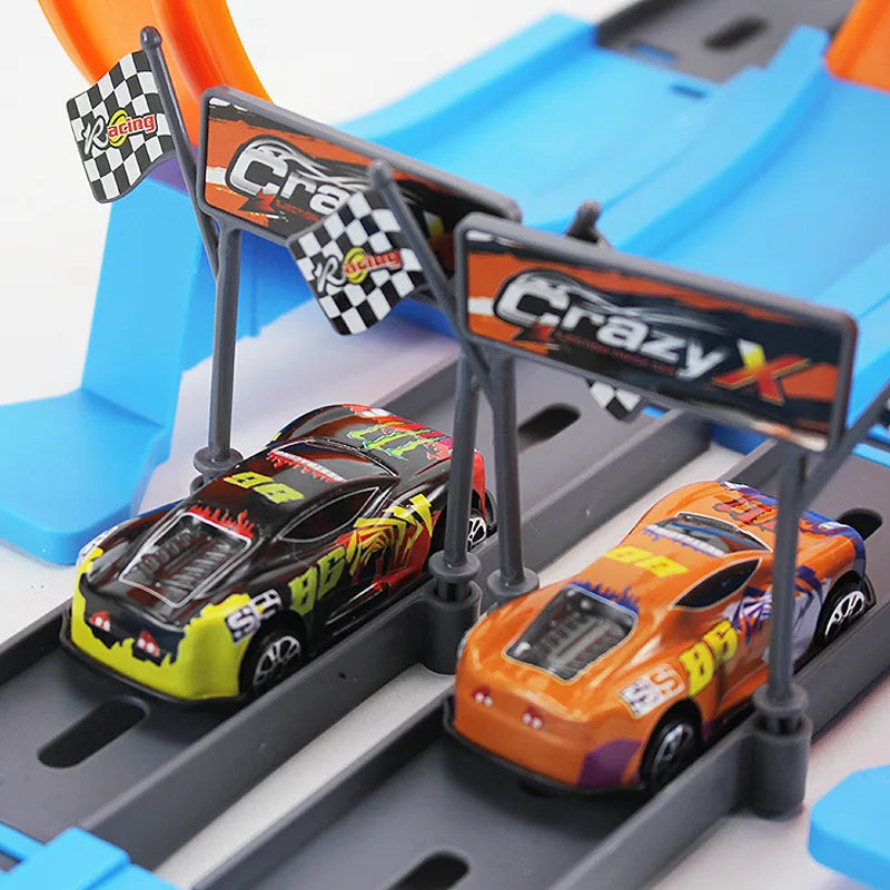 Double-Loop Racing Track — 40-Piece Set — Pivoli Toys — product image 4