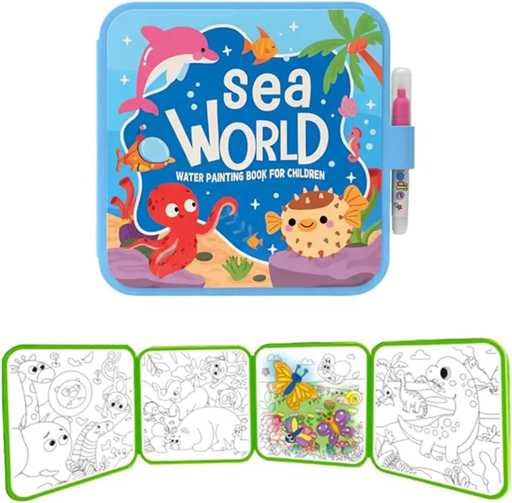 Reusable Water Colouring Book with Pen
