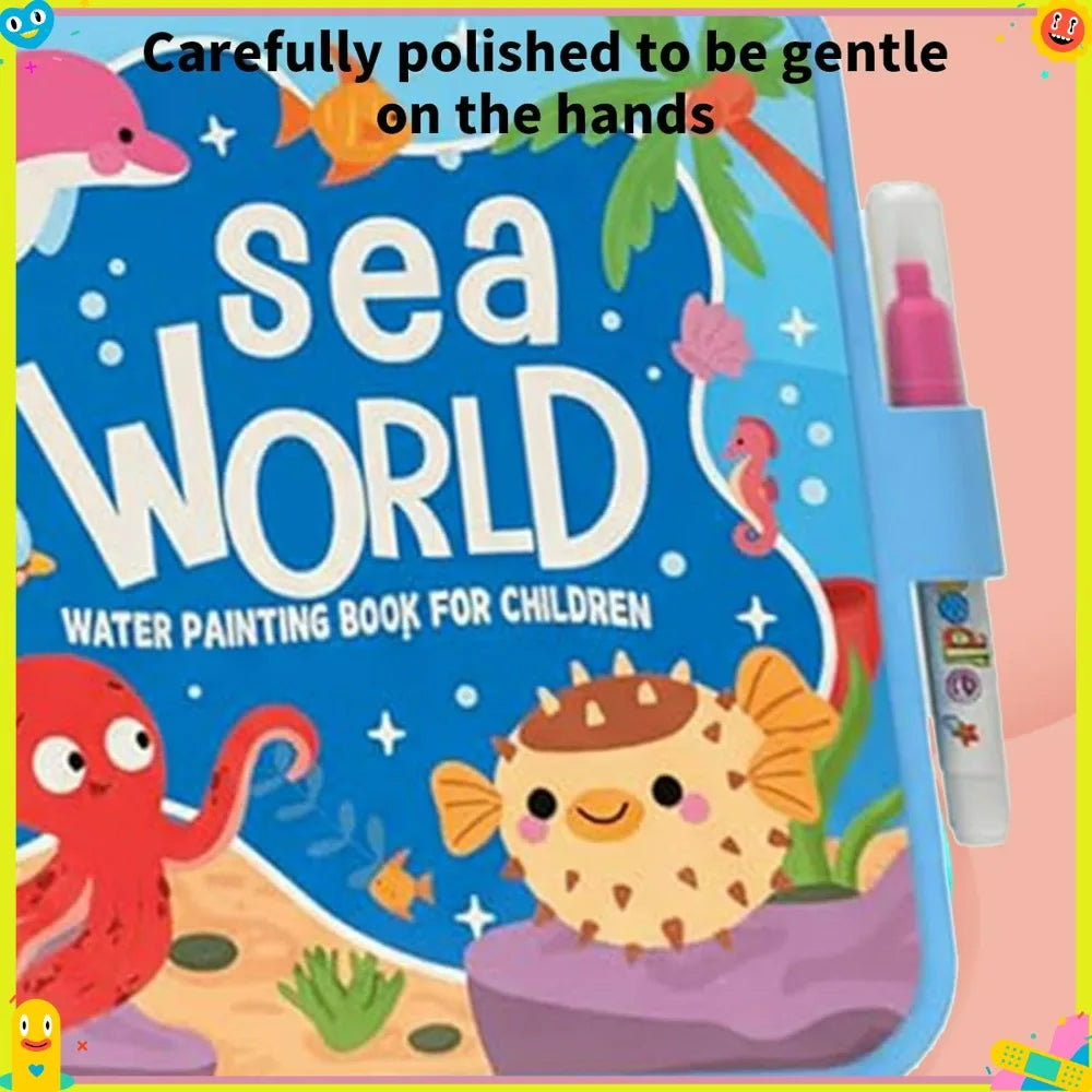 Reusable Water Colouring Book with Pen