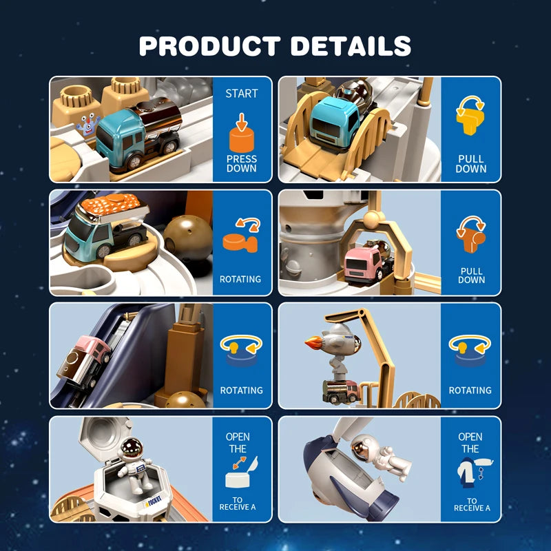 Space Adventure Mechanical Car Track — Pivoli Toys — product image 4