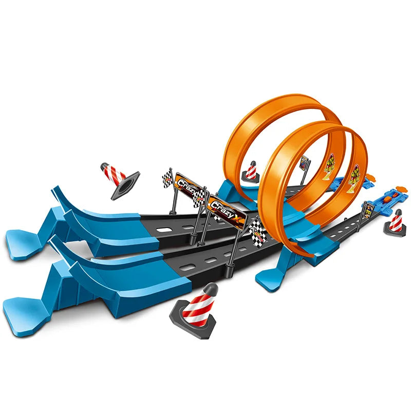 Double-Loop Racing Track — 40-Piece Set — Pivoli Toys — product image 5