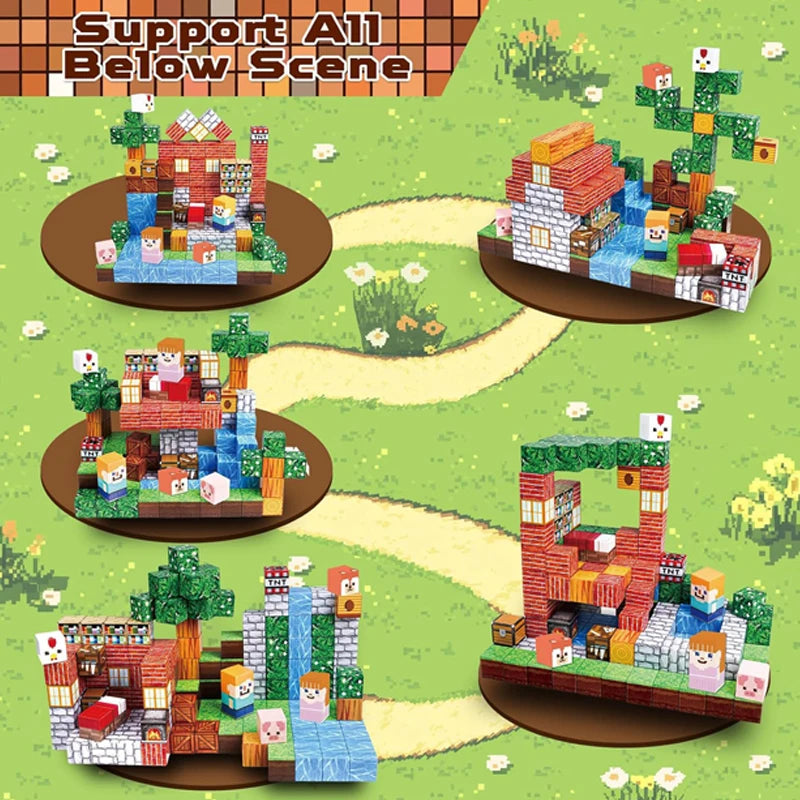 Magnetic Cube Building Set — Pivoli Toys — product image 3