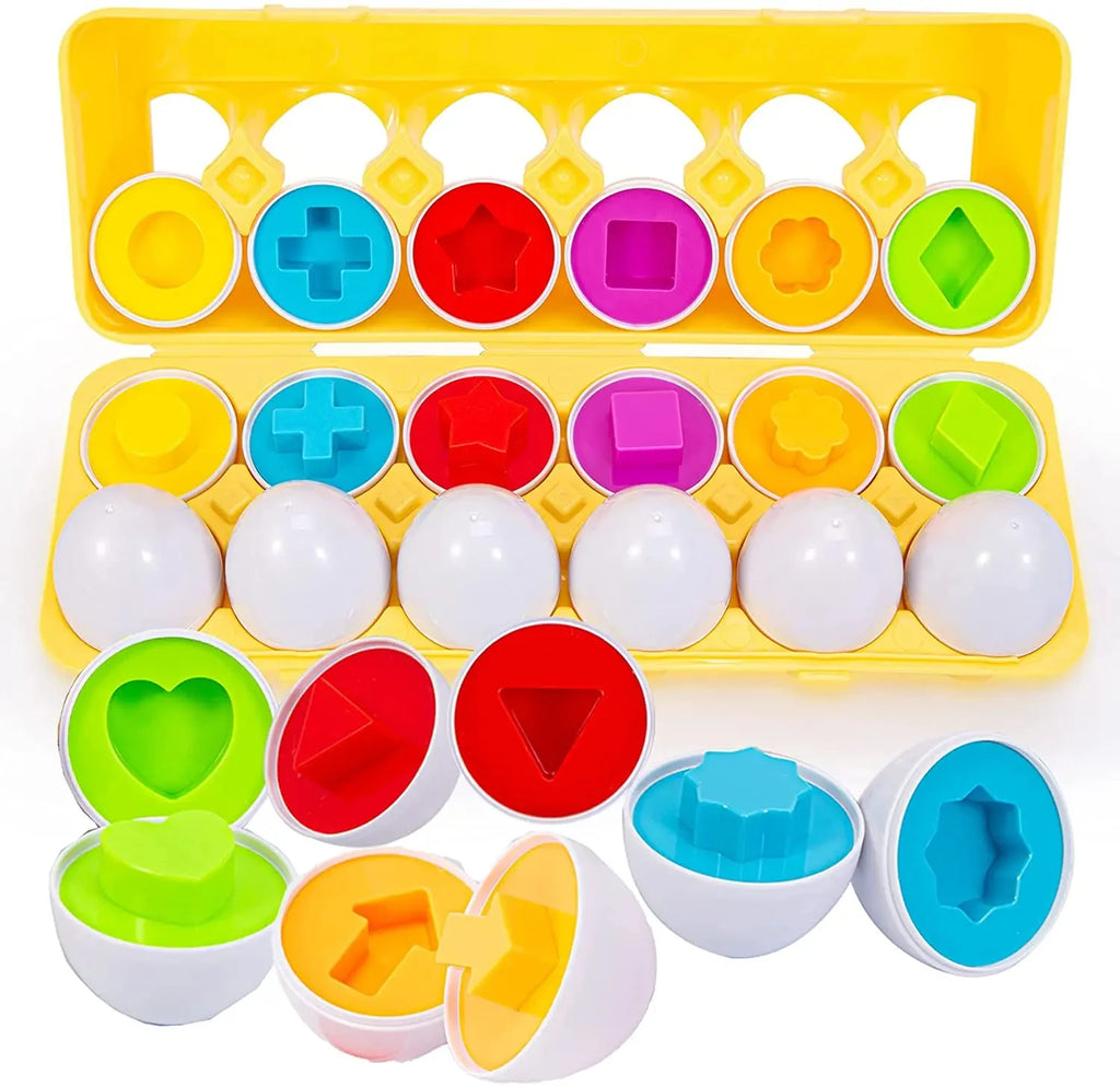 Colour and Shape Matching Eggs, Set of 12