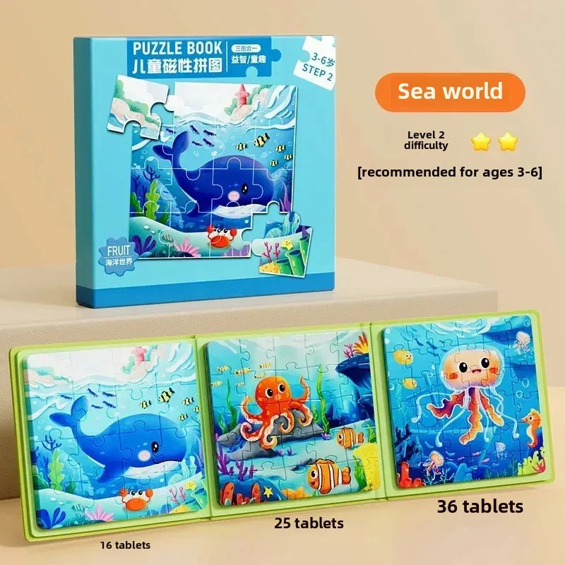 Magnetic Puzzle Book – Five Picture Themes