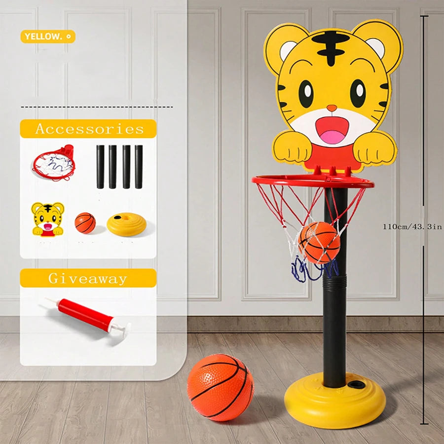 Kids' Adjustable Basketball Hoop with Ball
