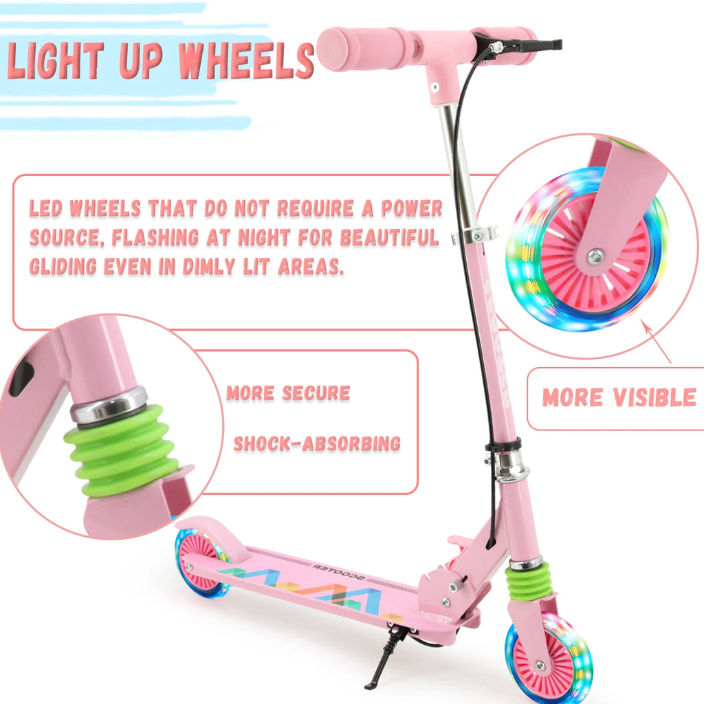 Kids' 2-Wheel Light-Up Folding Scooter