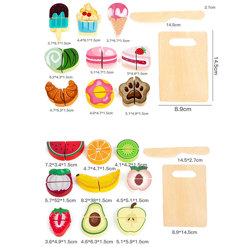 Wooden Cutting Play Food Sets, additional product view 2