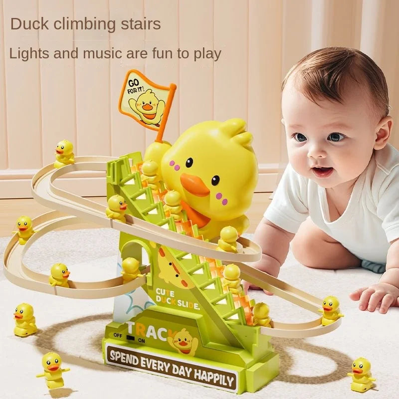 Stair-Climbing Duck Roller Coaster Toy