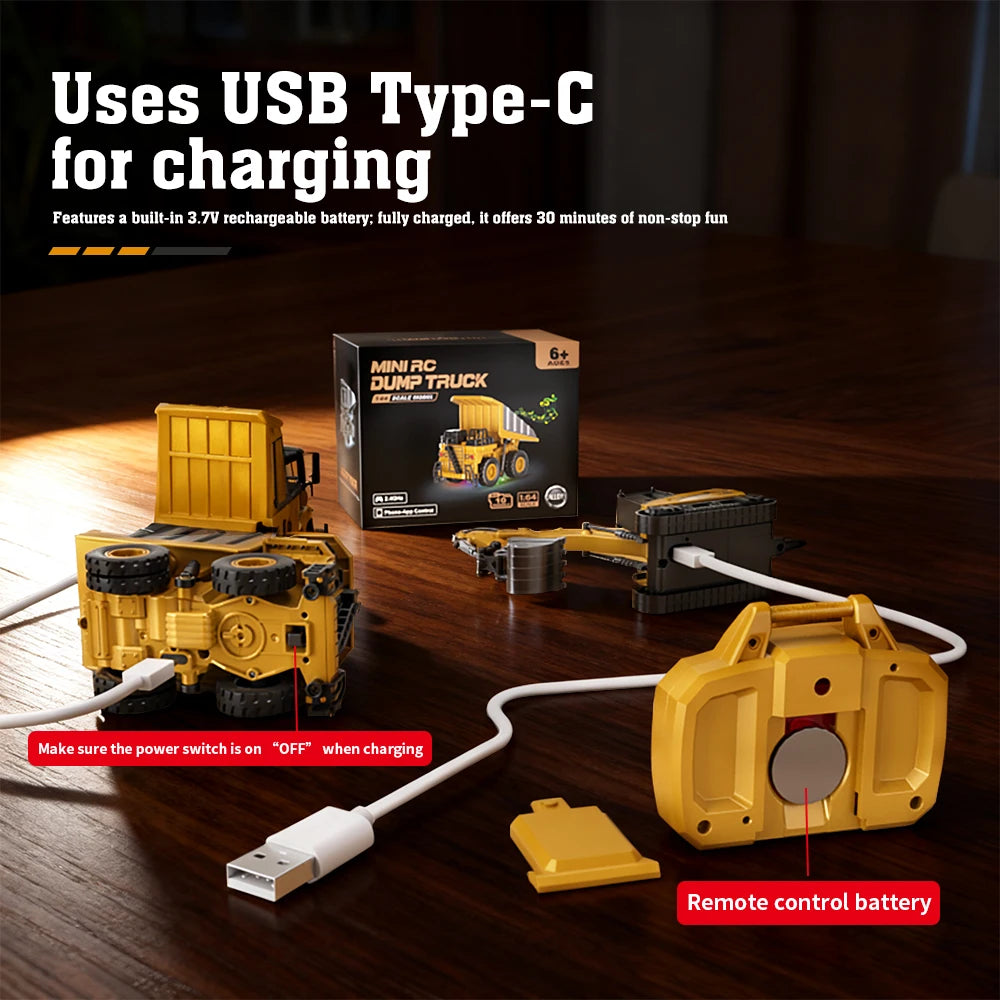 Mini Remote-Control Construction Vehicle — Pivoli Toys — product image 10