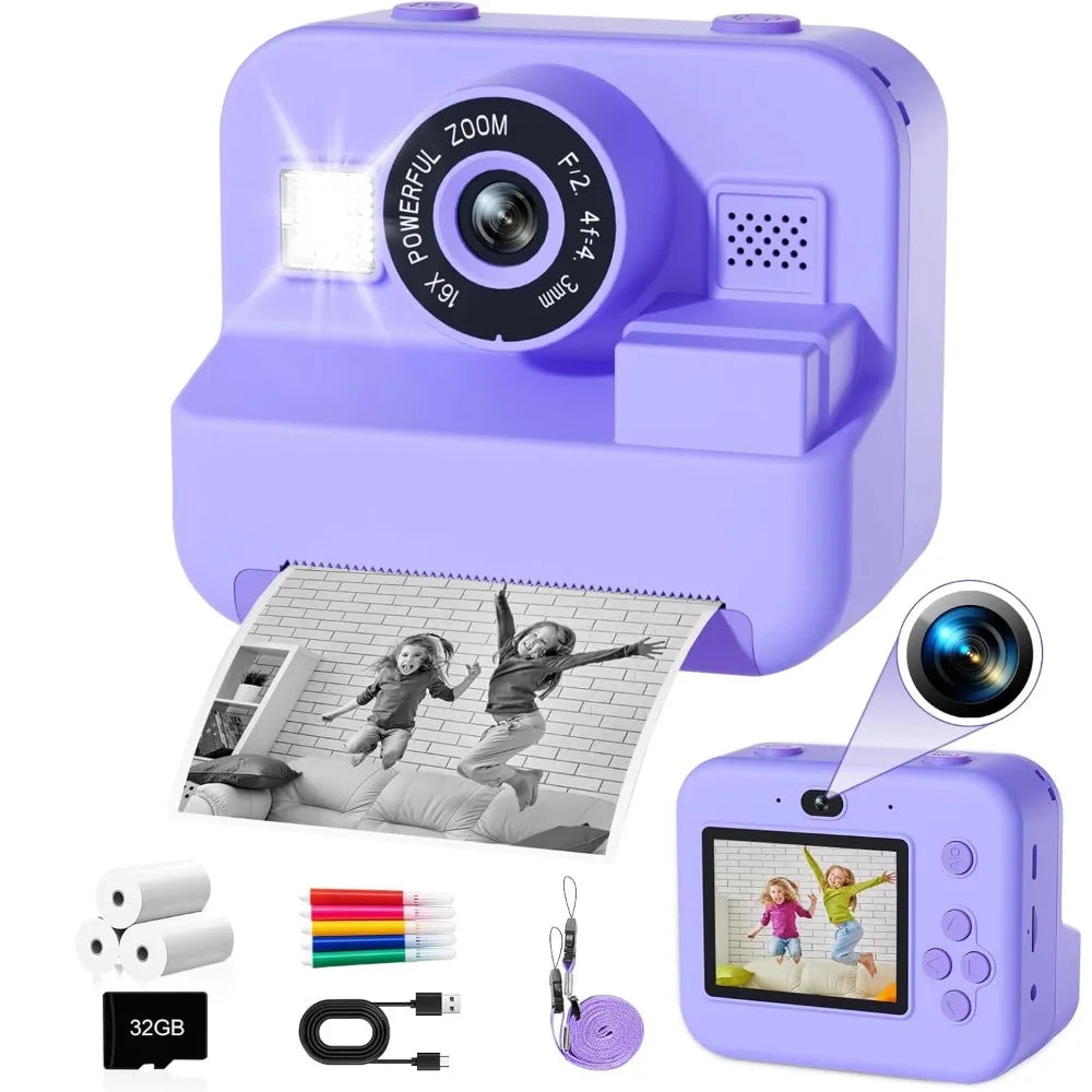 Kids' Instant-Print Camera with 32GB Card — Pivoli Toys