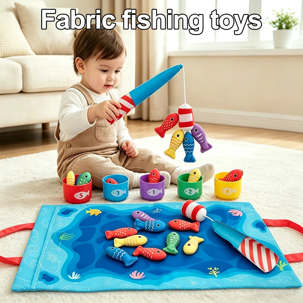Fabric Fishing Game with Ocean Play Mat