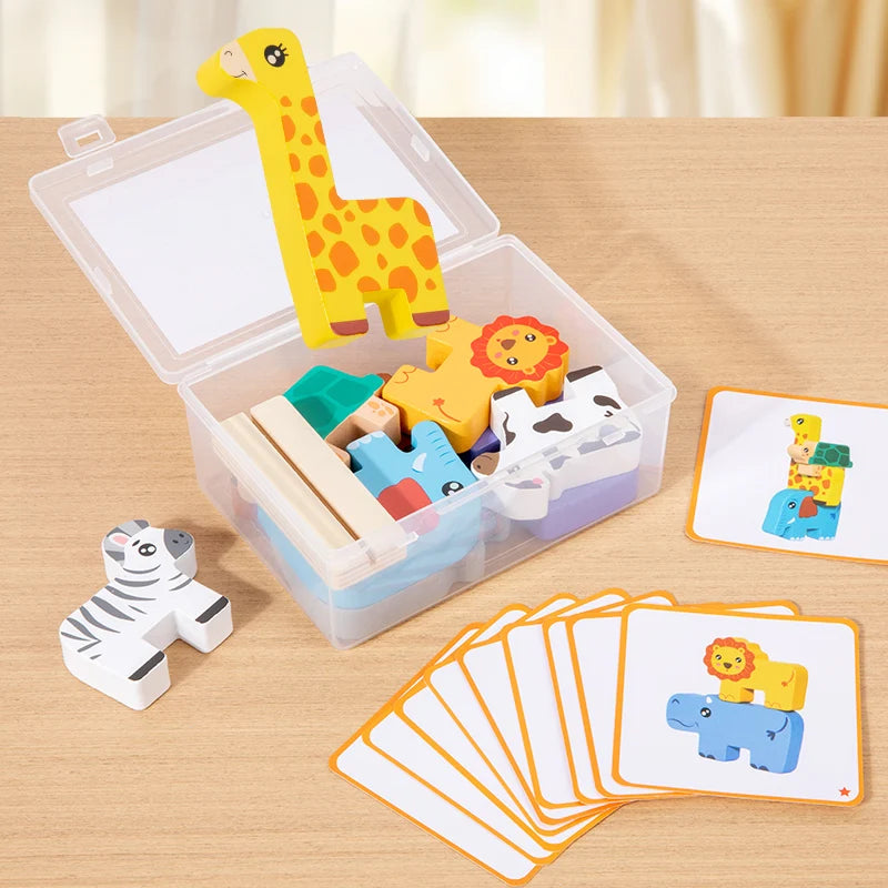 Wooden Animal Stacking Game, additional product view 1